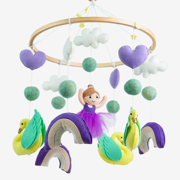 Babble Wrap Cot / Crib Mobile - Swan Song Carousel
