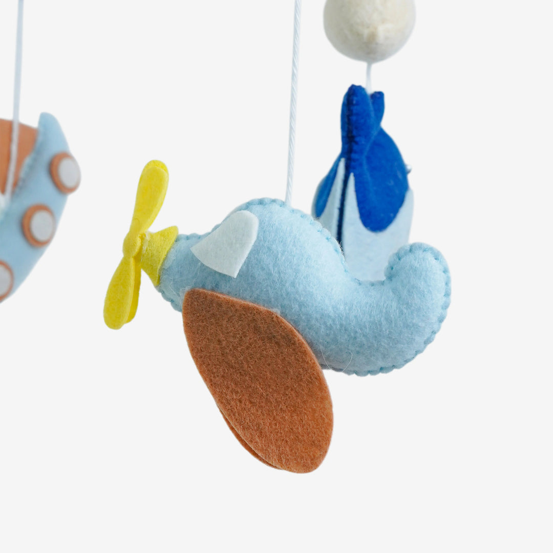 Babble Wrap Cot / Crib Mobile - Seaside Skies