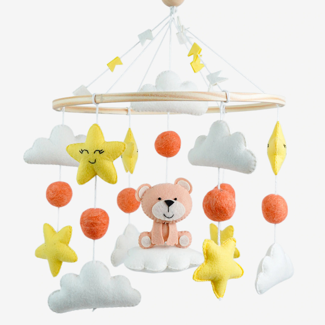Babble Wrap Cot / Crib Mobile - Teddy’s Twilight