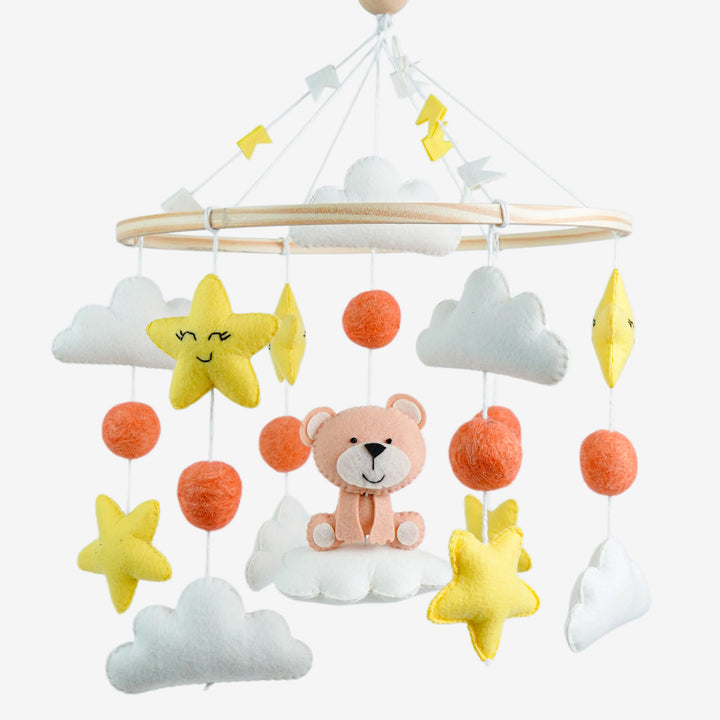 Babble Wrap Cot / Crib Mobile - Teddy’s Twilight
