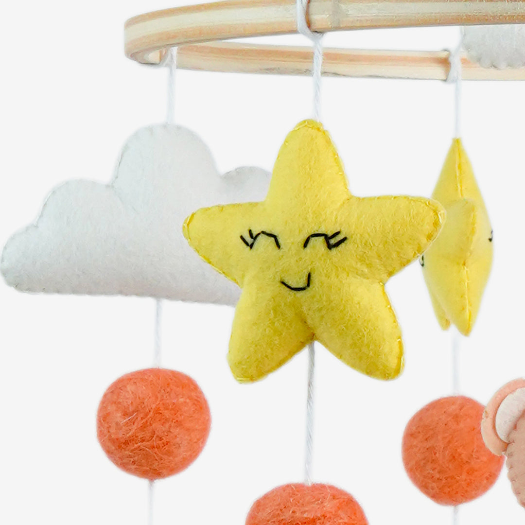 Babble Wrap Cot / Crib Mobile - Teddy’s Twilight
