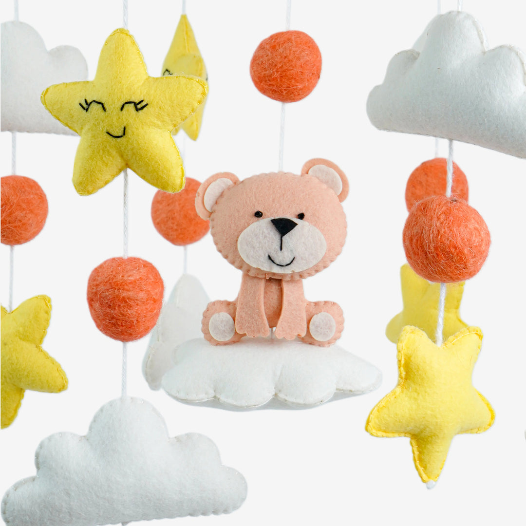 Babble Wrap Cot / Crib Mobile - Teddy’s Twilight