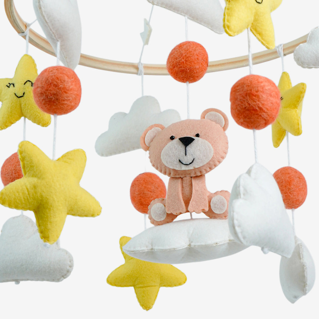 Babble Wrap Cot / Crib Mobile - Teddy’s Twilight