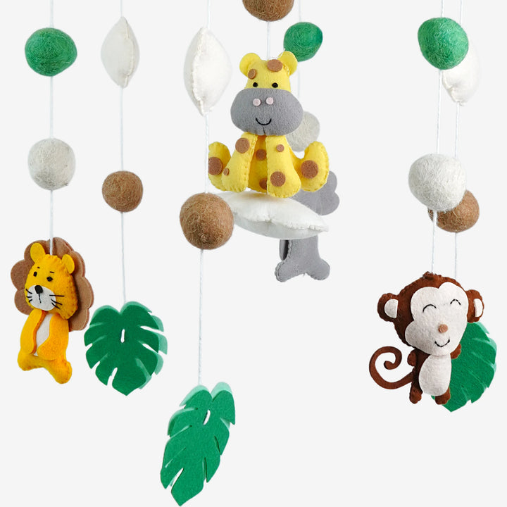 Babble Wrap Cot / Crib Mobile - Animal Adventure