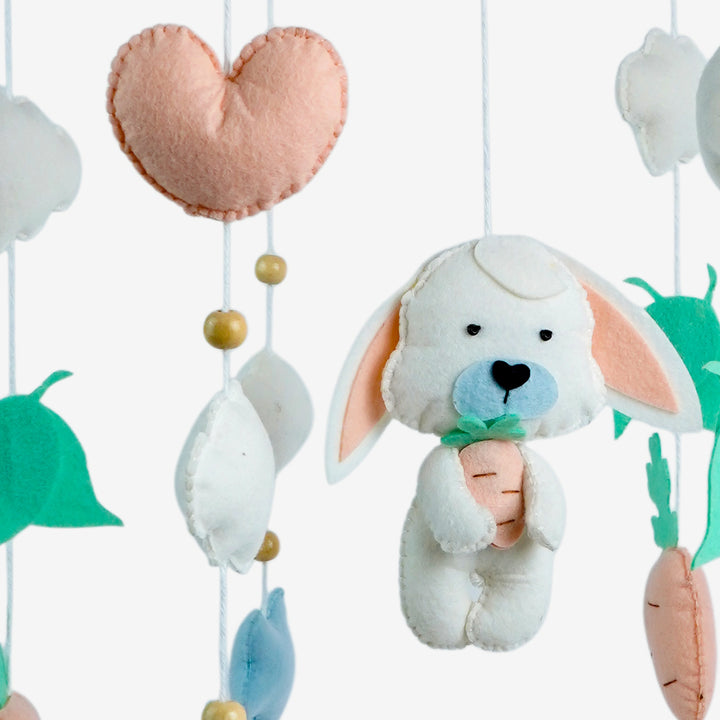 Babble Wrap Cot / Crib Mobile - Bunny Wonderland