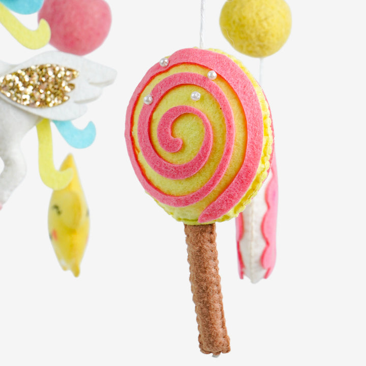 Babble Wrap Cot / Crib Mobile - Whimsical Unicorn