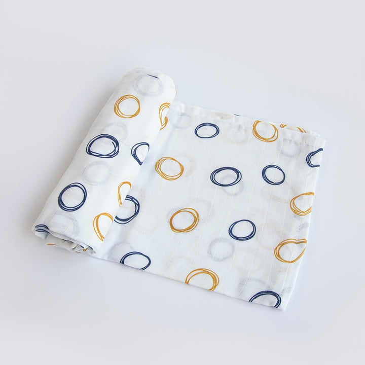 Dino Friend & Doodle Circles - Organic Luxury Swaddles Set