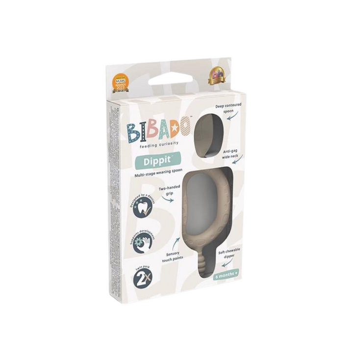 Dippit Multi Stage Baby Weaning Spoon and Dipper Fawn - Pack of 2