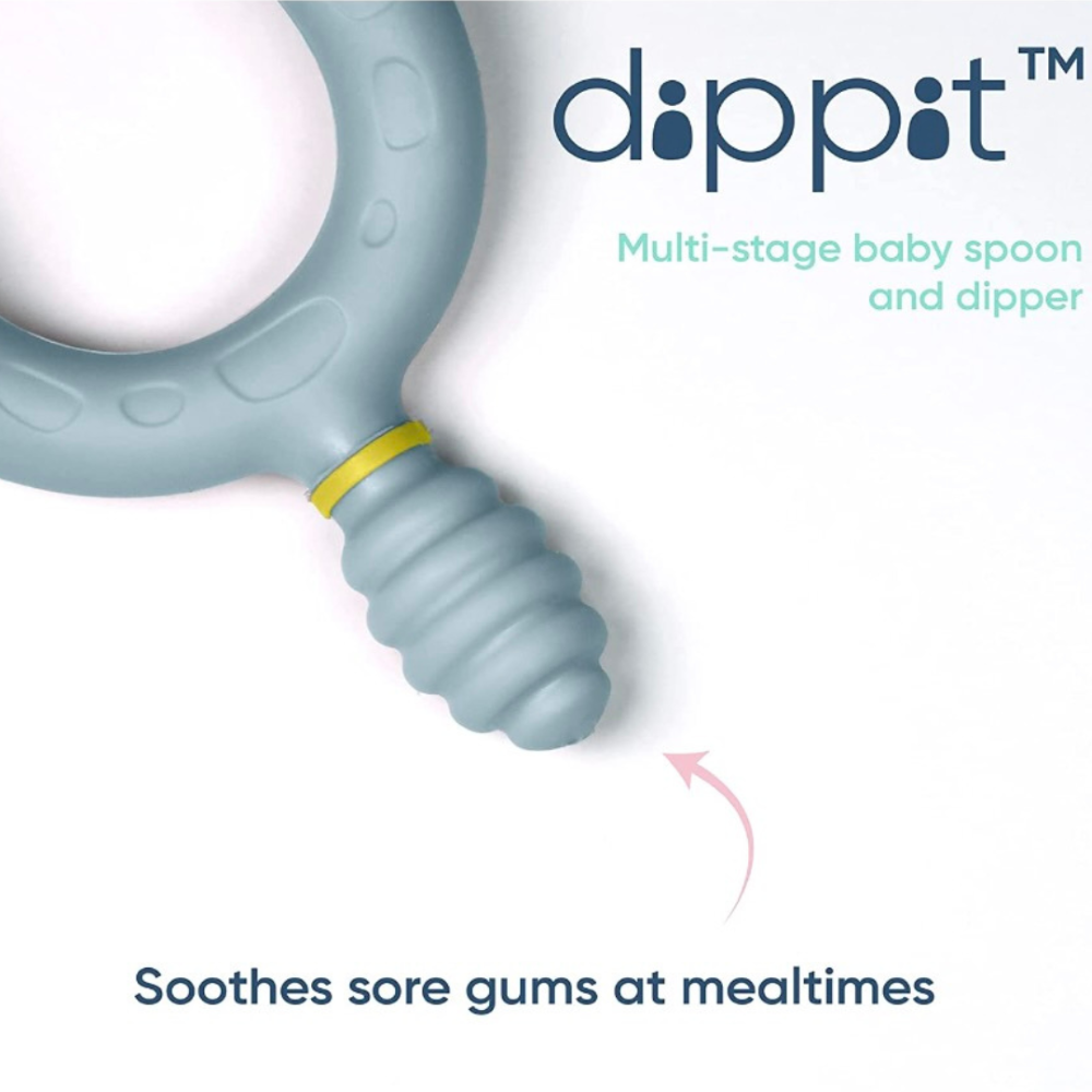 Dippit Multi Stage Baby Weaning Spoon and Dipper Blush - Pack of 2