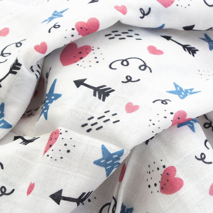 Doodle Arrows - Reversible Muslin Blanket