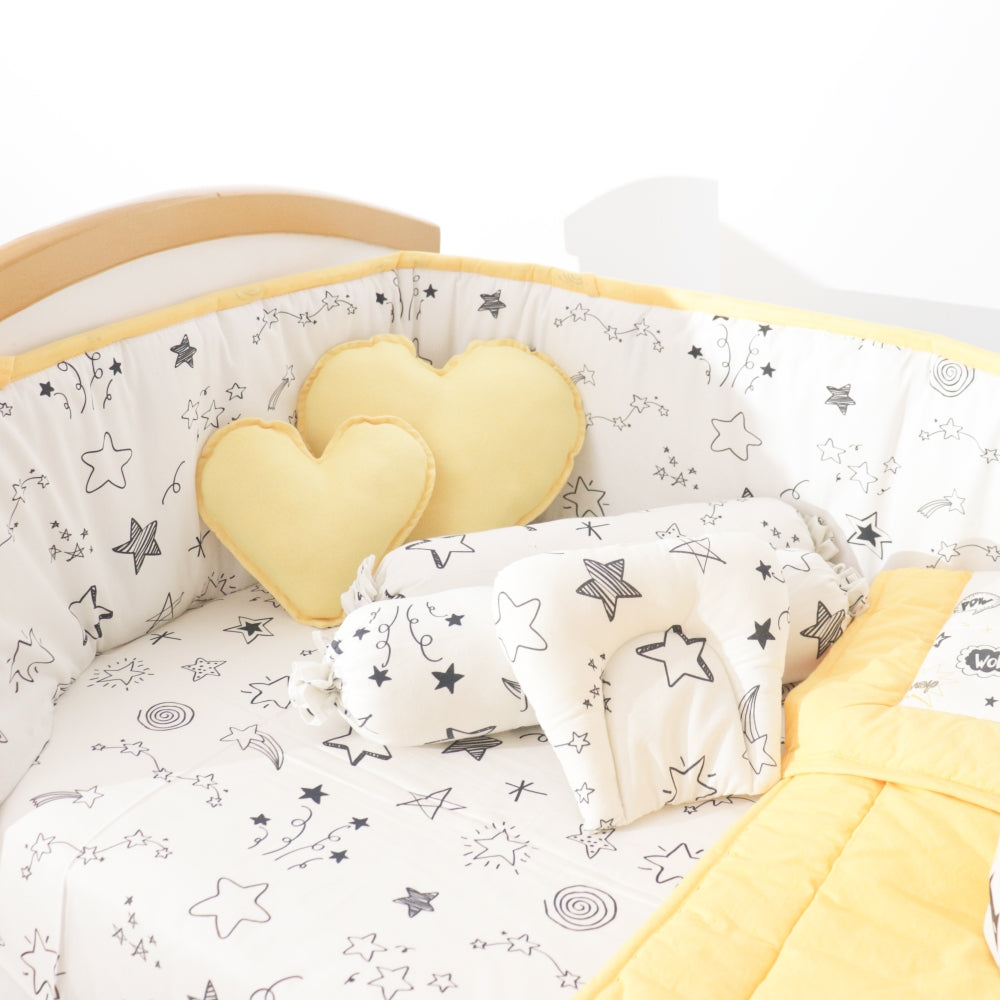 Doodle Stars - Organic Cot Bedding Gift Set