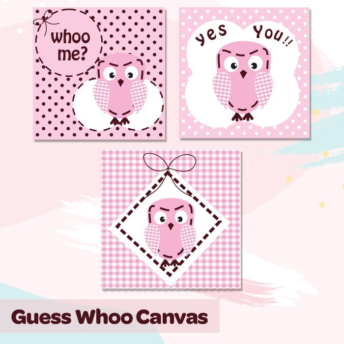 Guess Whoo? Canvas For Wall (Set of 3)