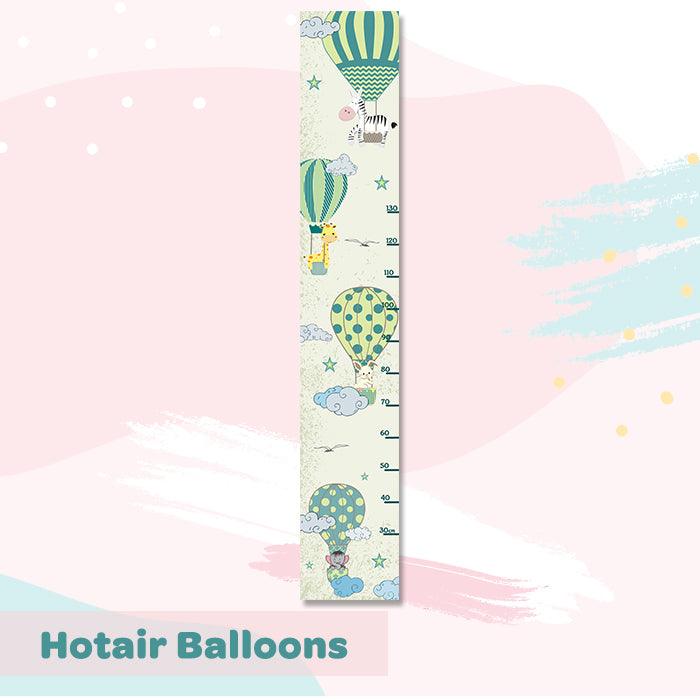 Hot Air Balloon Height Chart Wall Sticker