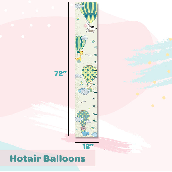 Hot Air Balloon Height Chart Wall Sticker