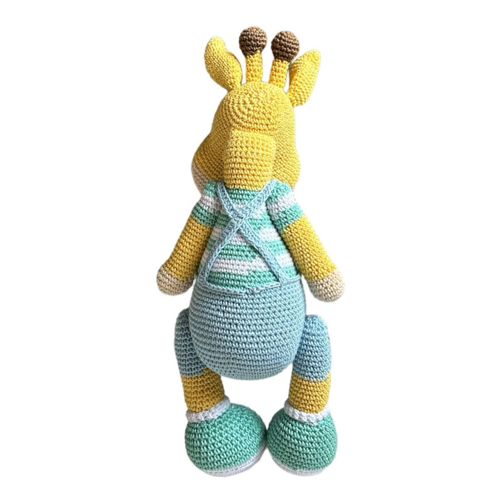 Crochet Toy- Griffin The Giraffe - Turquoise