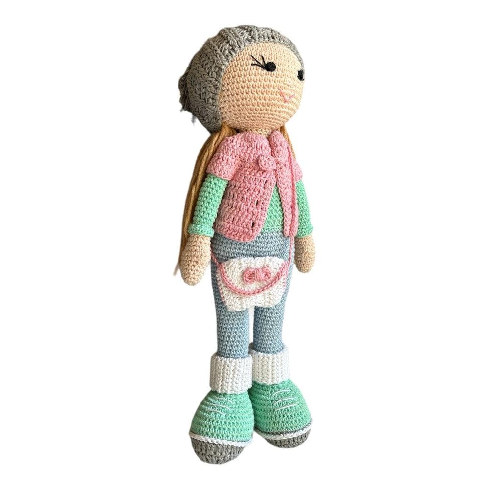 Crochet Toy- Beanie Belle (Pink-Blue)