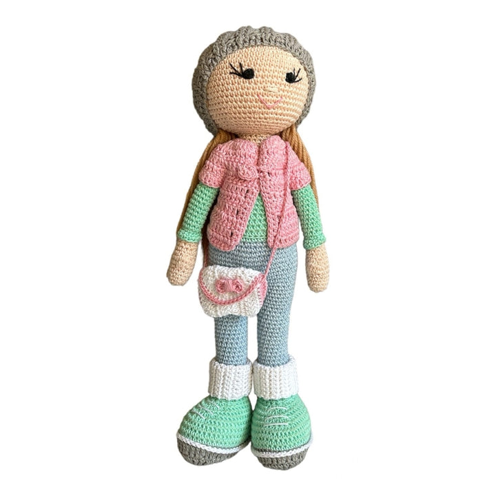 Crochet Toy- Beanie Belle (Pink-Blue)