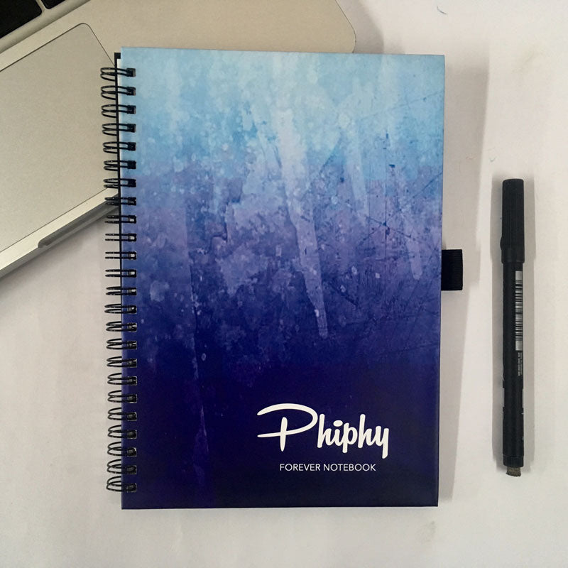 Blue Watercolour Forever (Rewritable) Notebook