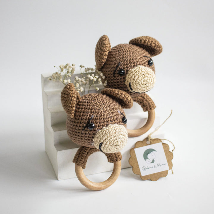 Handmade Bear Crochet Rattle