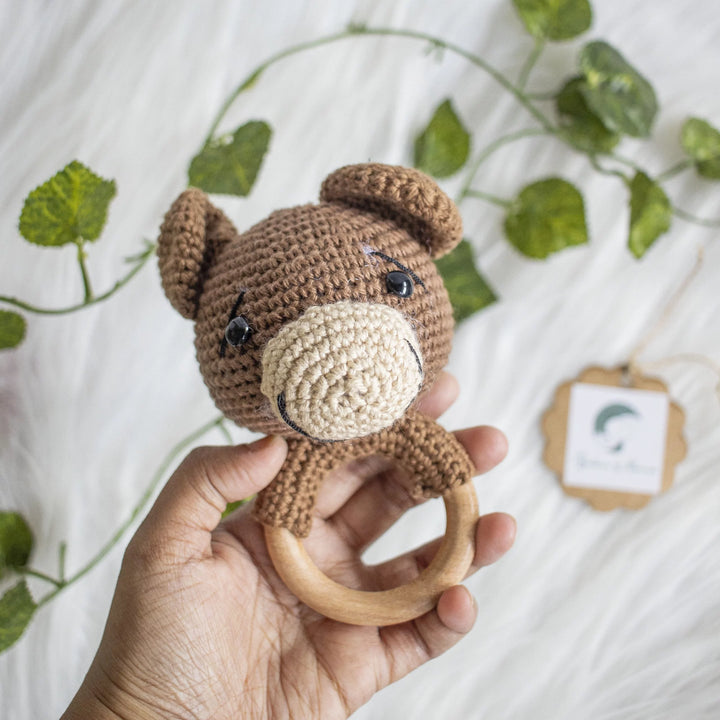 Handmade Bear Crochet Rattle