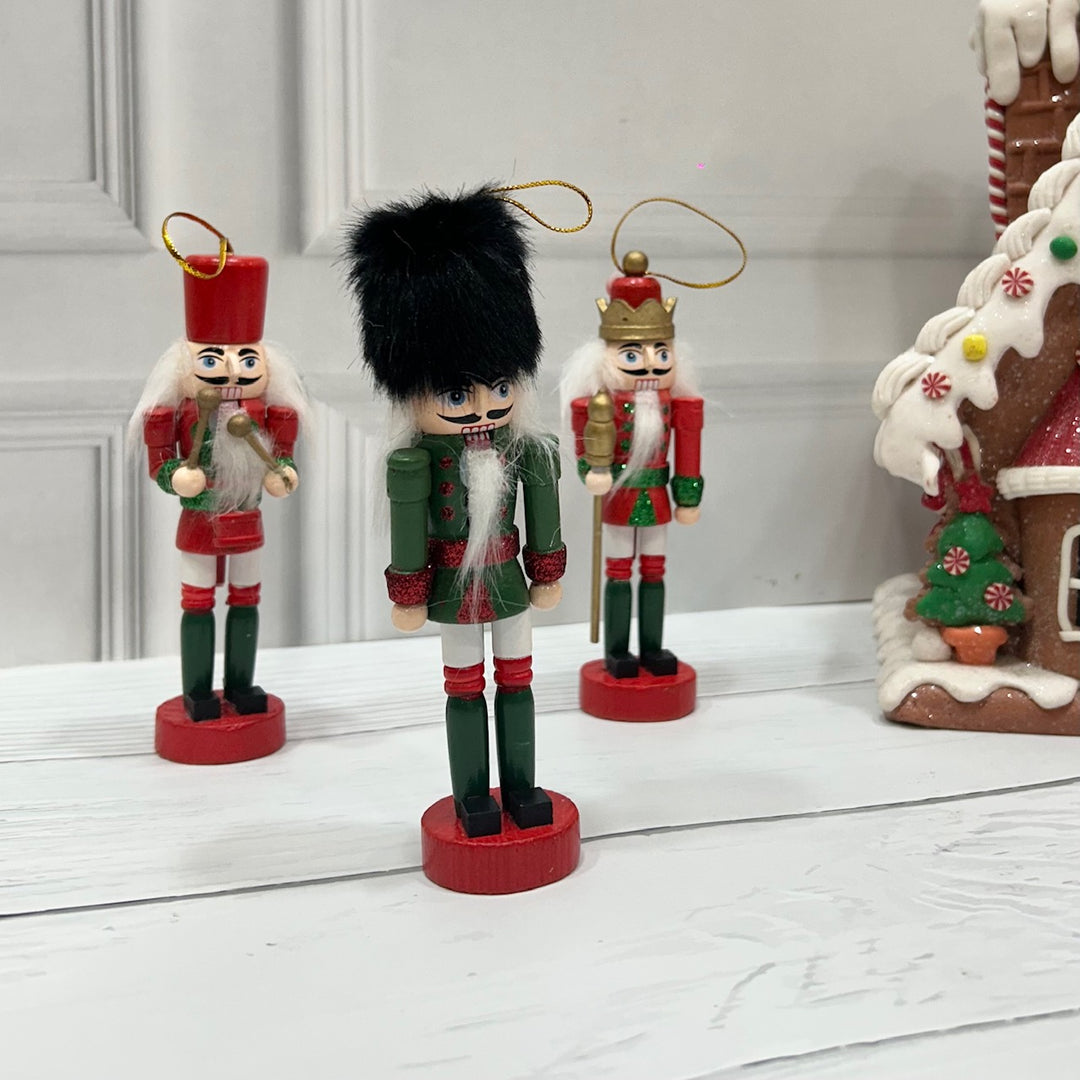 Babble Wrap Glitter Nutcracker Ornaments (Set of 3)