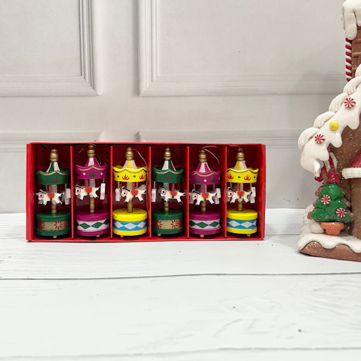 Babble Wrap Whirlwind Wonder Carousel Ornaments (Set of 6)