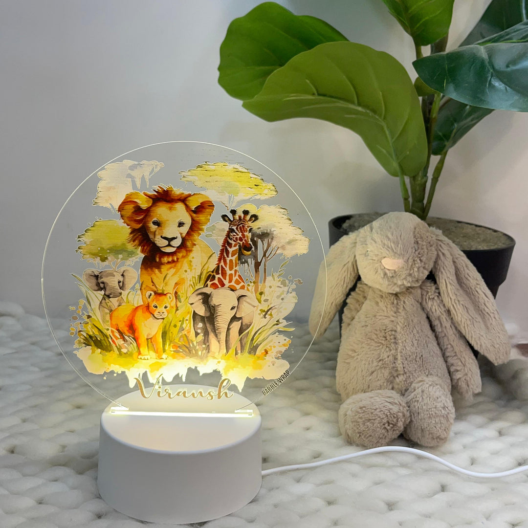 Acrylic LED Night Lamp- Safari Night