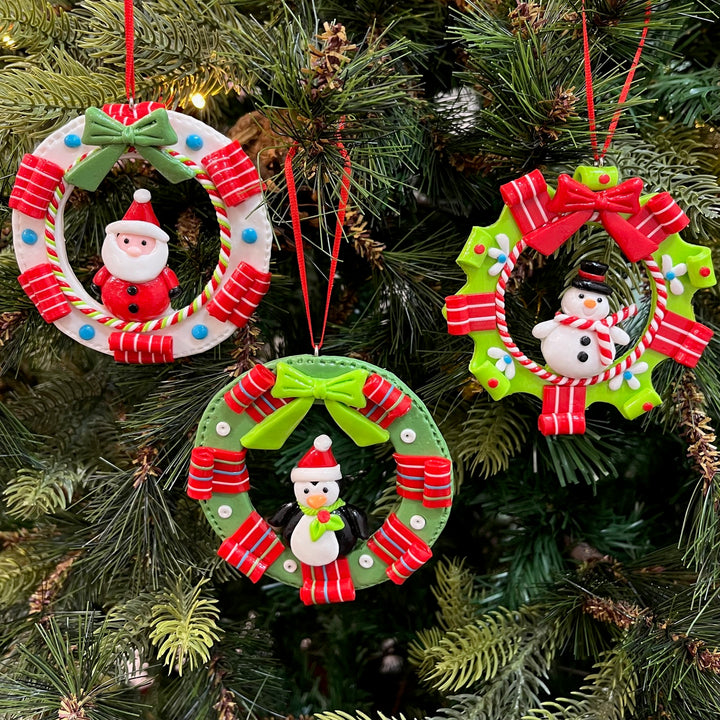 Babble Wrap Wreath Ornaments (Set of 3)