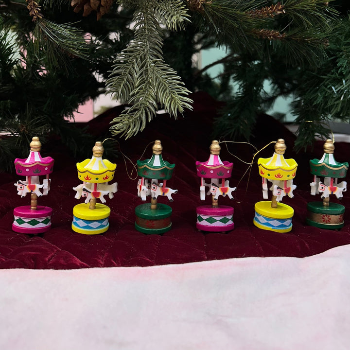 Babble Wrap Whirlwind Wonder Carousel Ornaments (Set of 6)