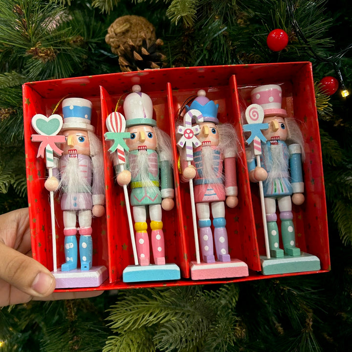 Babble Wrap Blushy Nutcracker Ornaments (Set of 4)