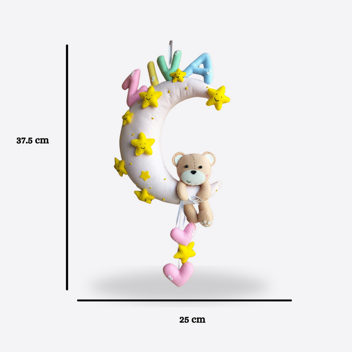 Junior Hanging Teddy Moon Perosnalised Hanging