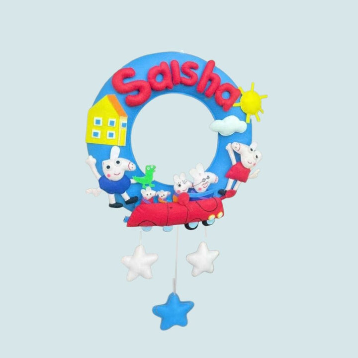 Junior Peppa Paradise Personalised Ring Name Hanging