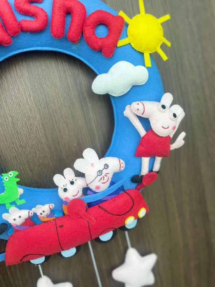 Junior Peppa Paradise Personalised Ring Name Hanging