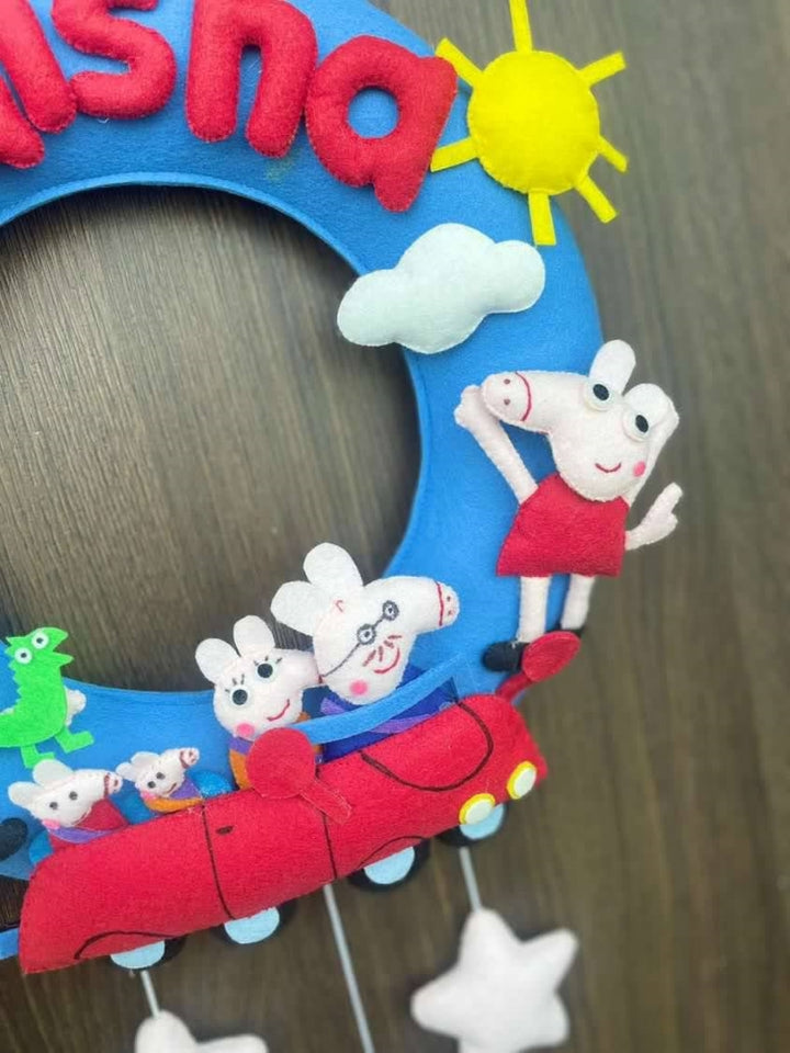 Junior Peppa Paradise Personalised Ring Name Hanging