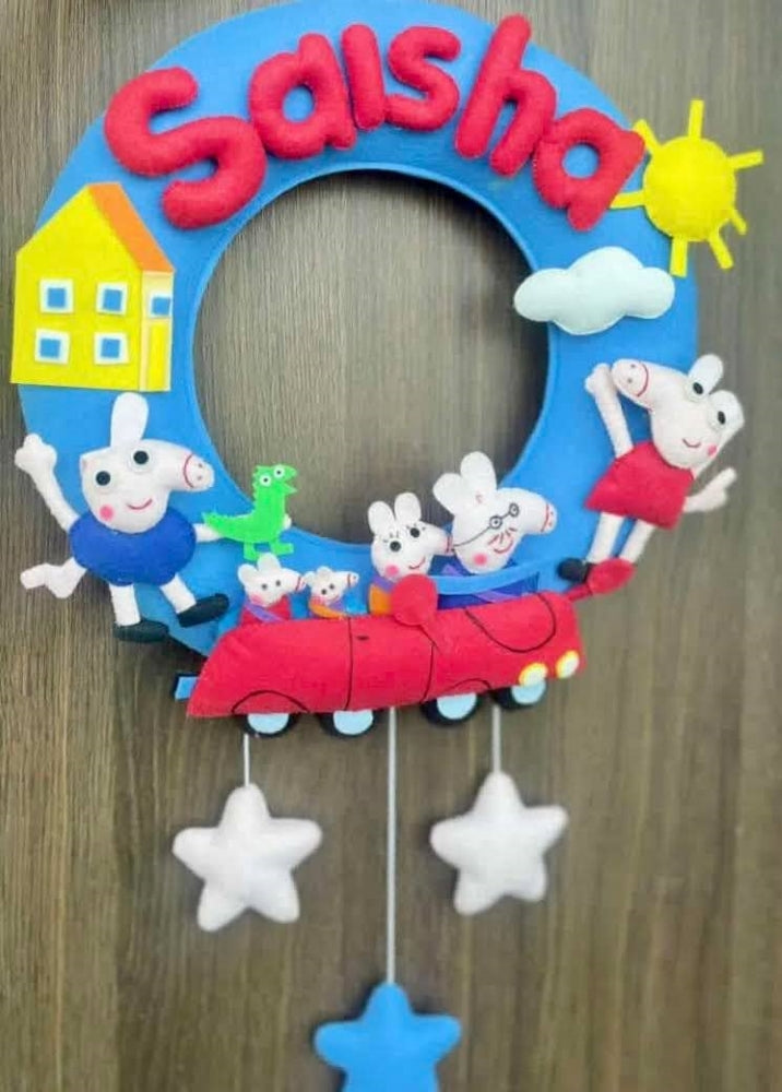 Junior Peppa Paradise Personalised Ring Name Hanging