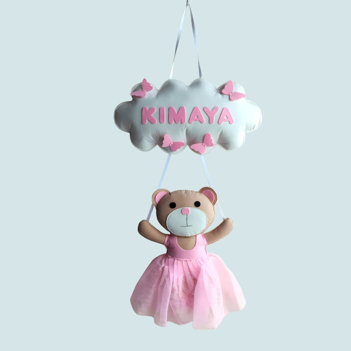 Junior Teddy Doll Personalised Name Hanging