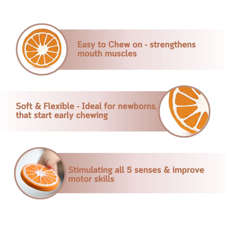 Clementino The Orange Natural Rubber Teether