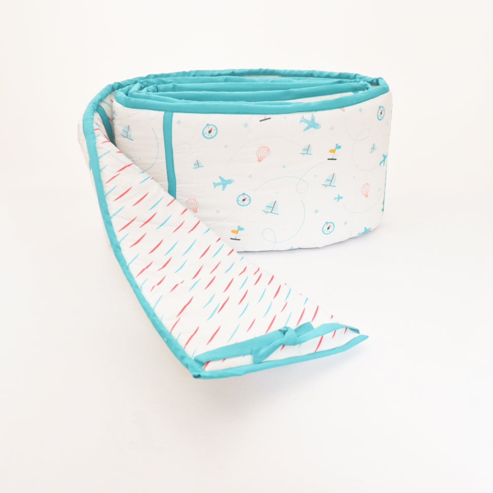 Lil Travellers - Quilted Cot Bumper