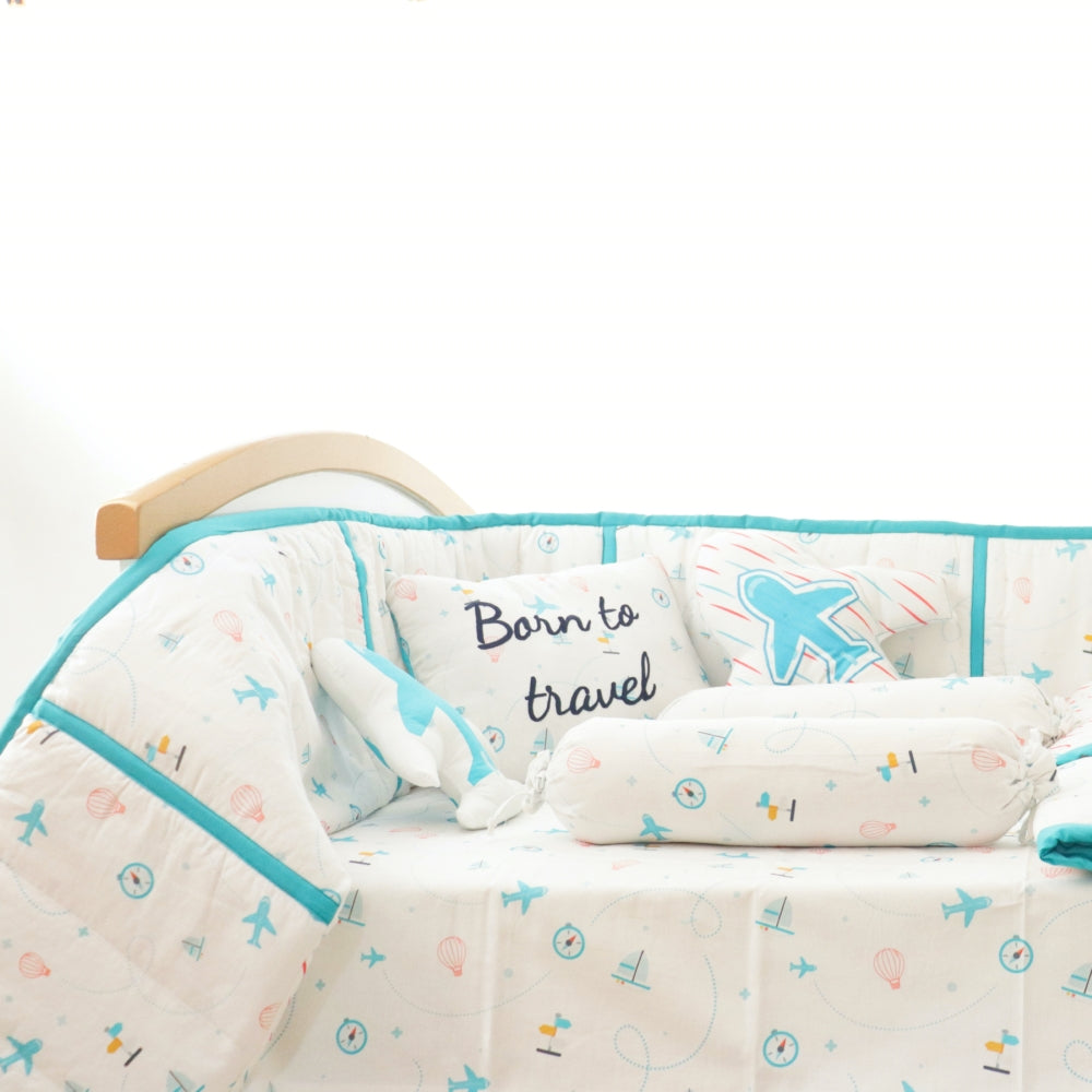 Lil Travellers - Quilted Cot Bumper