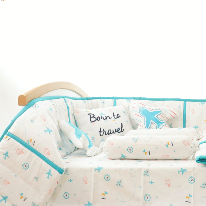 Lil Travellers - Quilted Cot Bumper