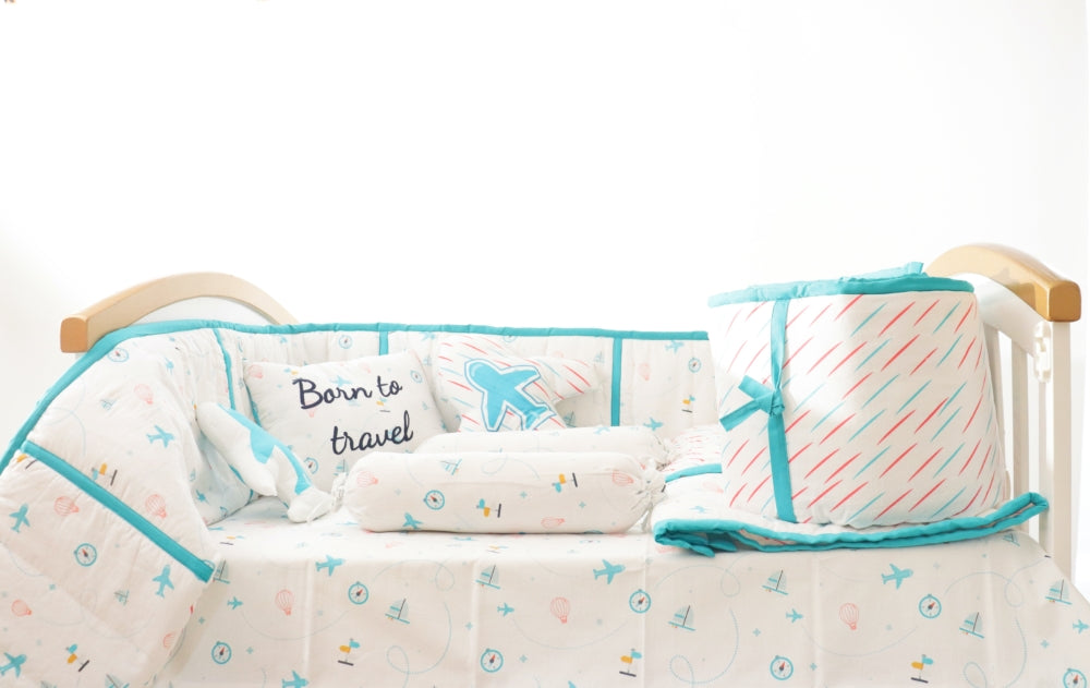 Lil Travellers - Quilted Cot Bumper