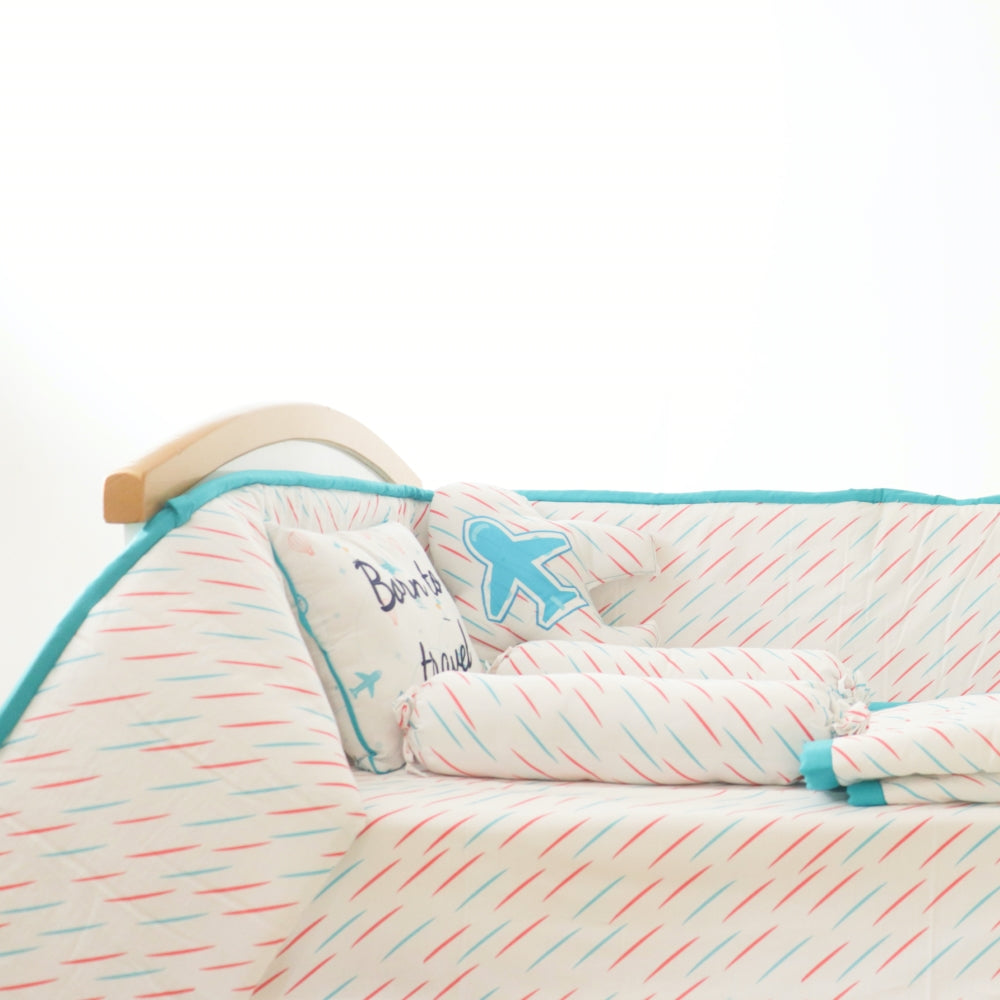 Lil Travellers - Quilted Cot Bumper