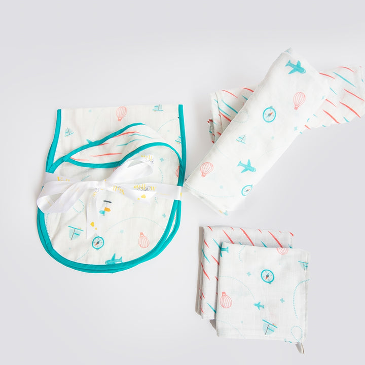 Lil Travellers Muslin Essentials - Set Of 6