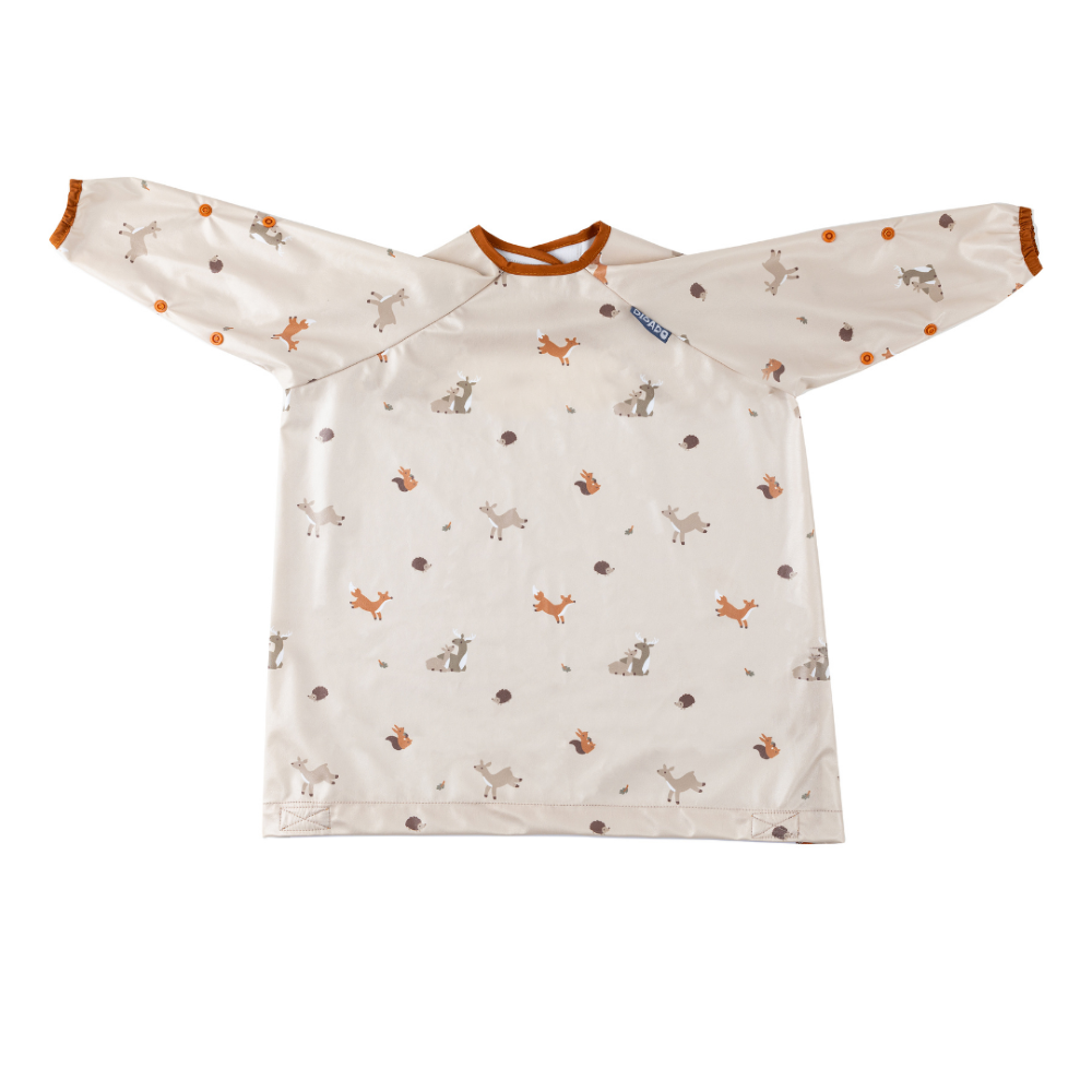 Long Sleeve Coverall Weaning Bib Forest Friends