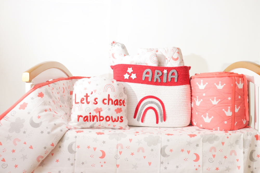 Magical Rainbows - Organic Cot Bedding Gift Set