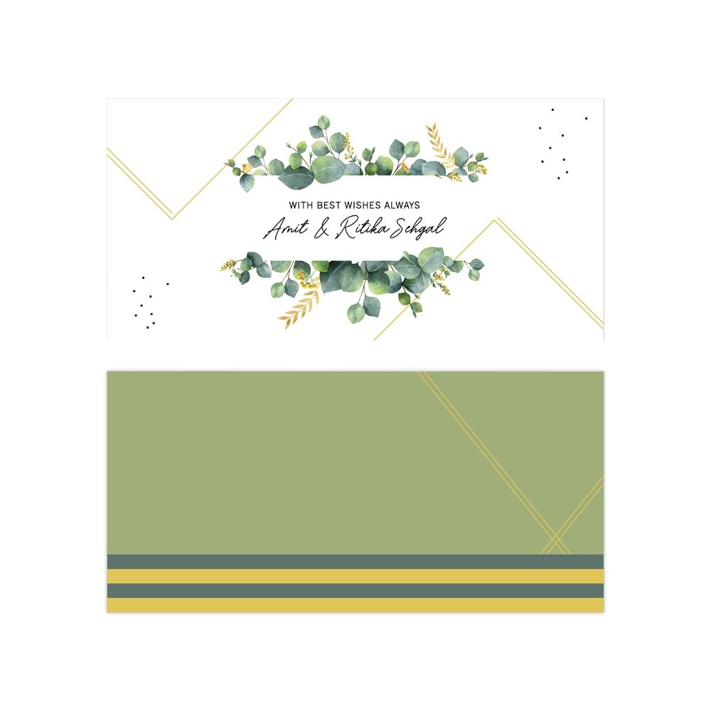 Money Envelopes - Gold & Green (Set of 25)