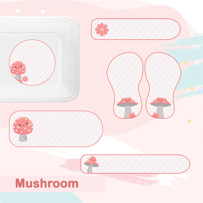 Mushroom Name Labels - Complete/Split/Iron Ons Packs
