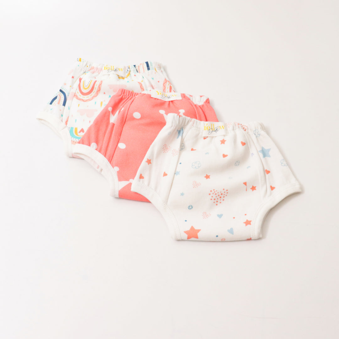Peach Love (Set Of 3) Pull-Up Toddler Training Pants