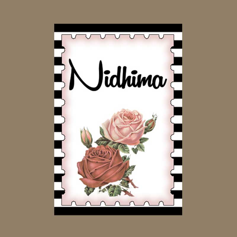 B &W Floral Stamp Stickers