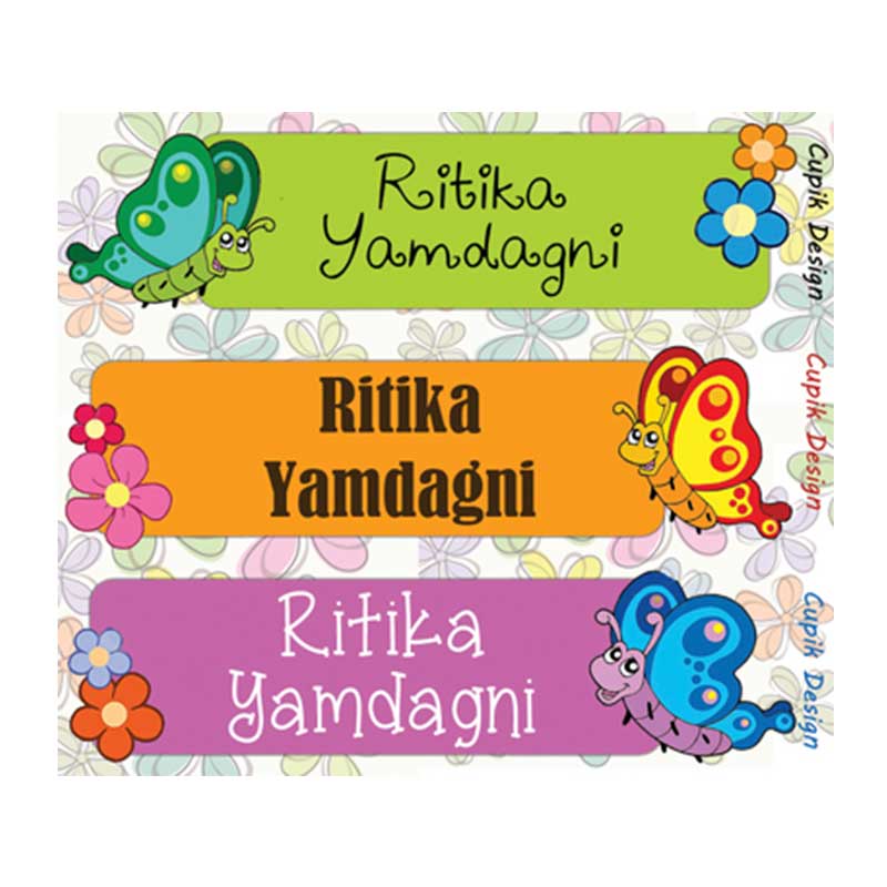 Butterfly Waterproof Stickers - Rectangular